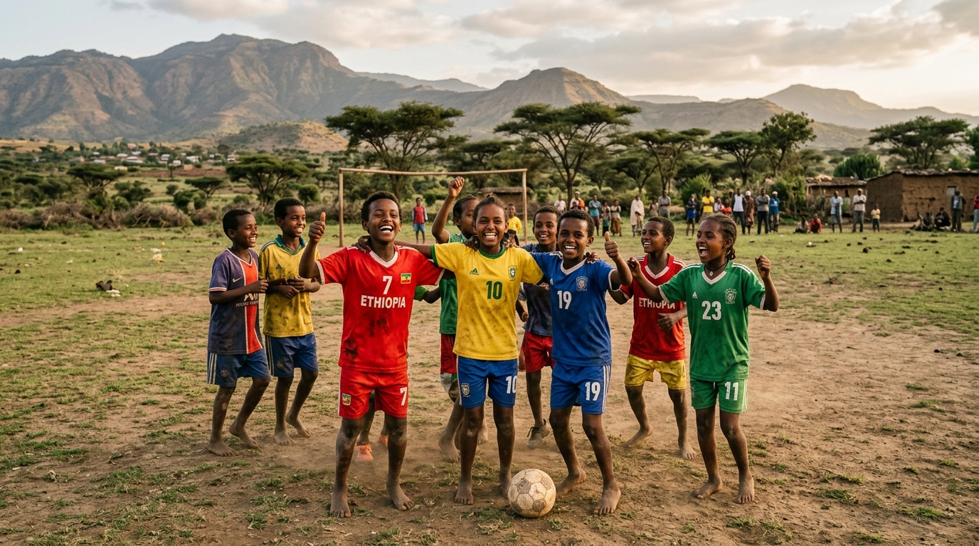 Youth football training session